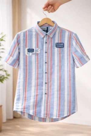Men's Striped Casual Shirt – Modern Summer Essential
